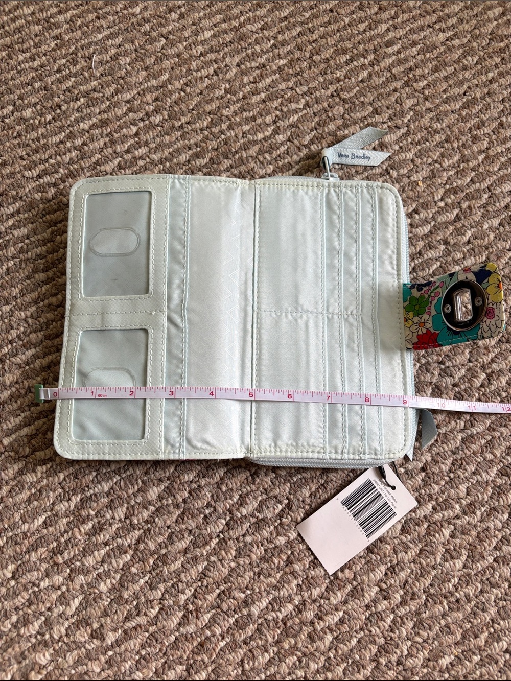 NWT Vera Bradley Quilted Floral RFID Turnlock Wallet - Picture 8 of 14
